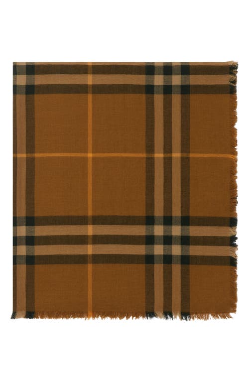 Shop Burberry Giant Check Lightweight Wool Scarf In Shrew