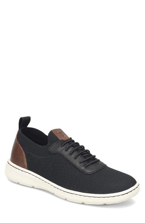 Børn Conrad Sneaker in Black/Rust Knit 