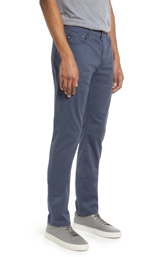Ag Everett Sud Print Slim Straight Leg Pants In Recaro Blue Multi