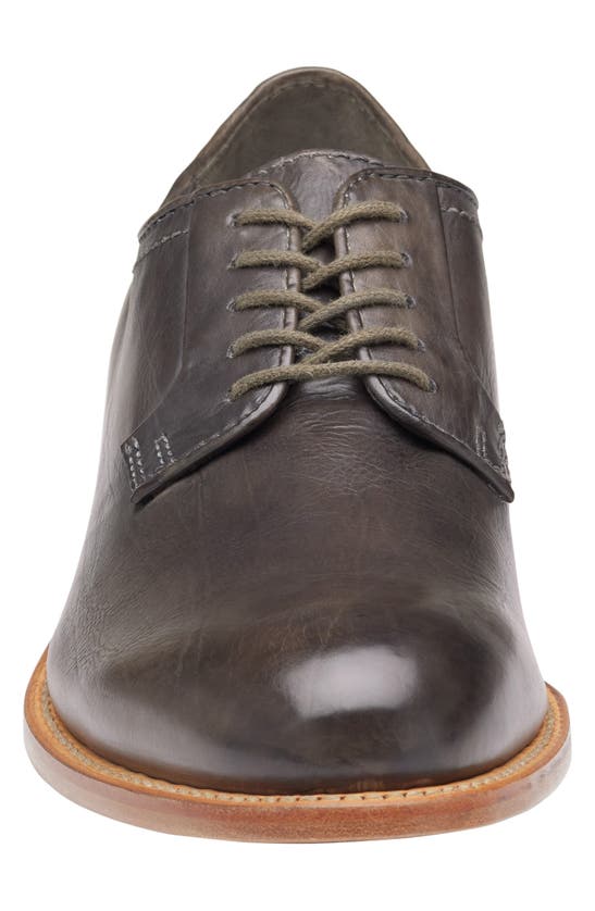 Shop Johnston & Murphy Collection Dudley Plain Toe Derby In Dk Gray Dip-dyed Calfskin