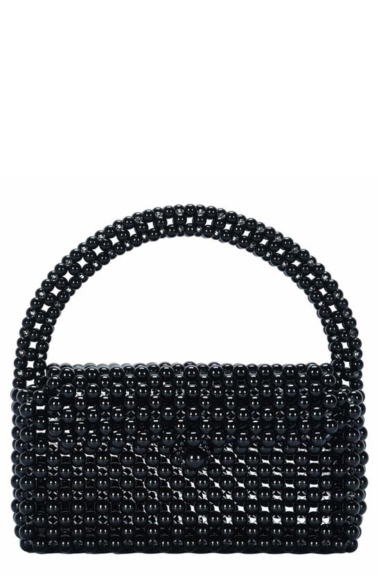 Shop Mms Design Studio Beaded Top Handle Hand Bag In Black