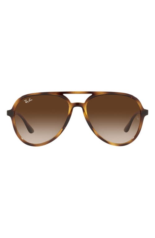 Shop Ray Ban Ray-ban 57mm Gradient Aviator Sunglasses In Havana/brown Gradient