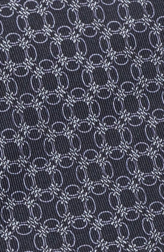 Shop Jack Victor Prospect Chain Link Print Silk Tie In Navy