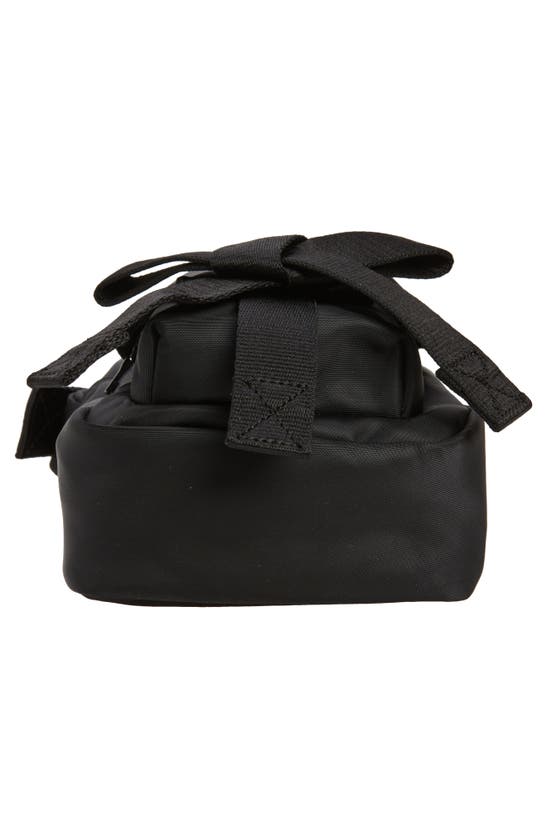 Shop Simone Rocha Mini Classic Beaded Bow Crossbody Bag In Black/ Pearl