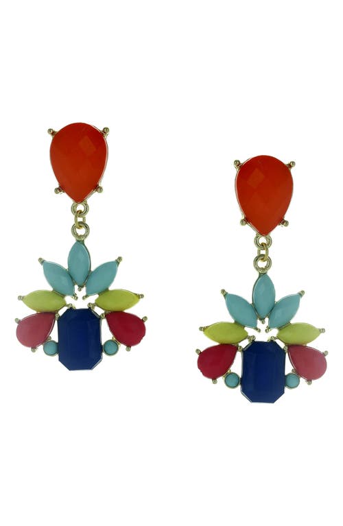 Olivia Welles Irena Faceted Drop Earrings In Gold/multi