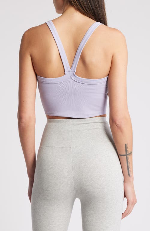 Shop Fp Movement By Free People Free People Fp Movement All Clear Rib Crop Camisole In Platinum