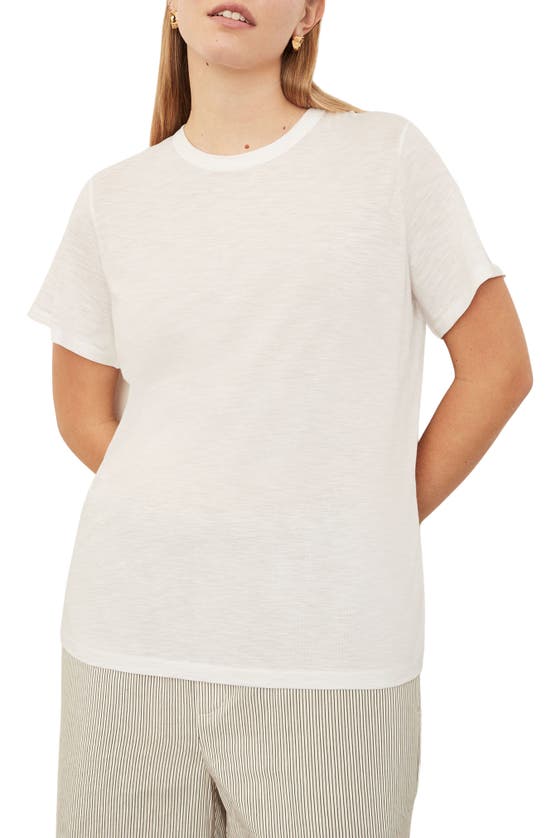 Shop Vince Relaxed Slub T-shirt In Off White