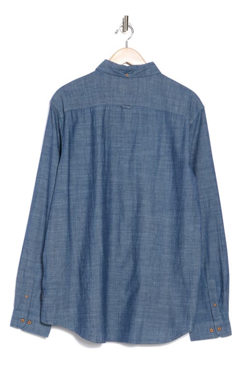 Ben Sherman Cotton Chambray Button-up Shirt In Dark Navy