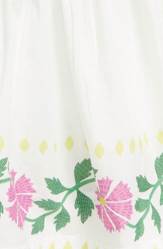 Shop Mini Boden Kids' Bow Back Top In Vanilla Pod Floral
