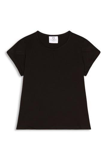Shop Miles And Milan Precious Petal Cotton T-shirt In Black