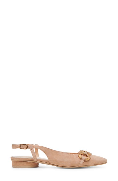 Shop Dolce Vita Ramano Slingback Flat In Toffee Suede