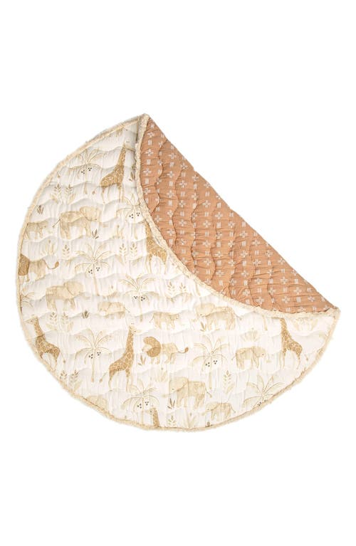 CRANE BABY Quilted Cotton Baby Playmat in Copper/White