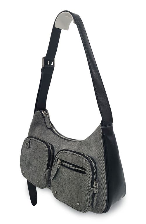 ORYANY ORYANY OUT POCKET LEATHER SHOULDER BAG 