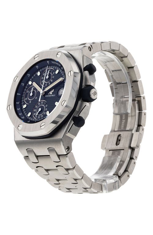 Shop Watchfinder & Co. Audemars Piguet  Royal Oak Offshore Chronograph Bracelet Watch, 42mm In Blue/silver