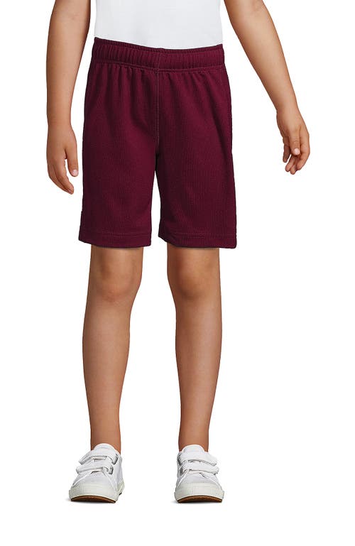 Shop Lands' End School Uniform Boys Mesh Gym Shorts In Burgundy