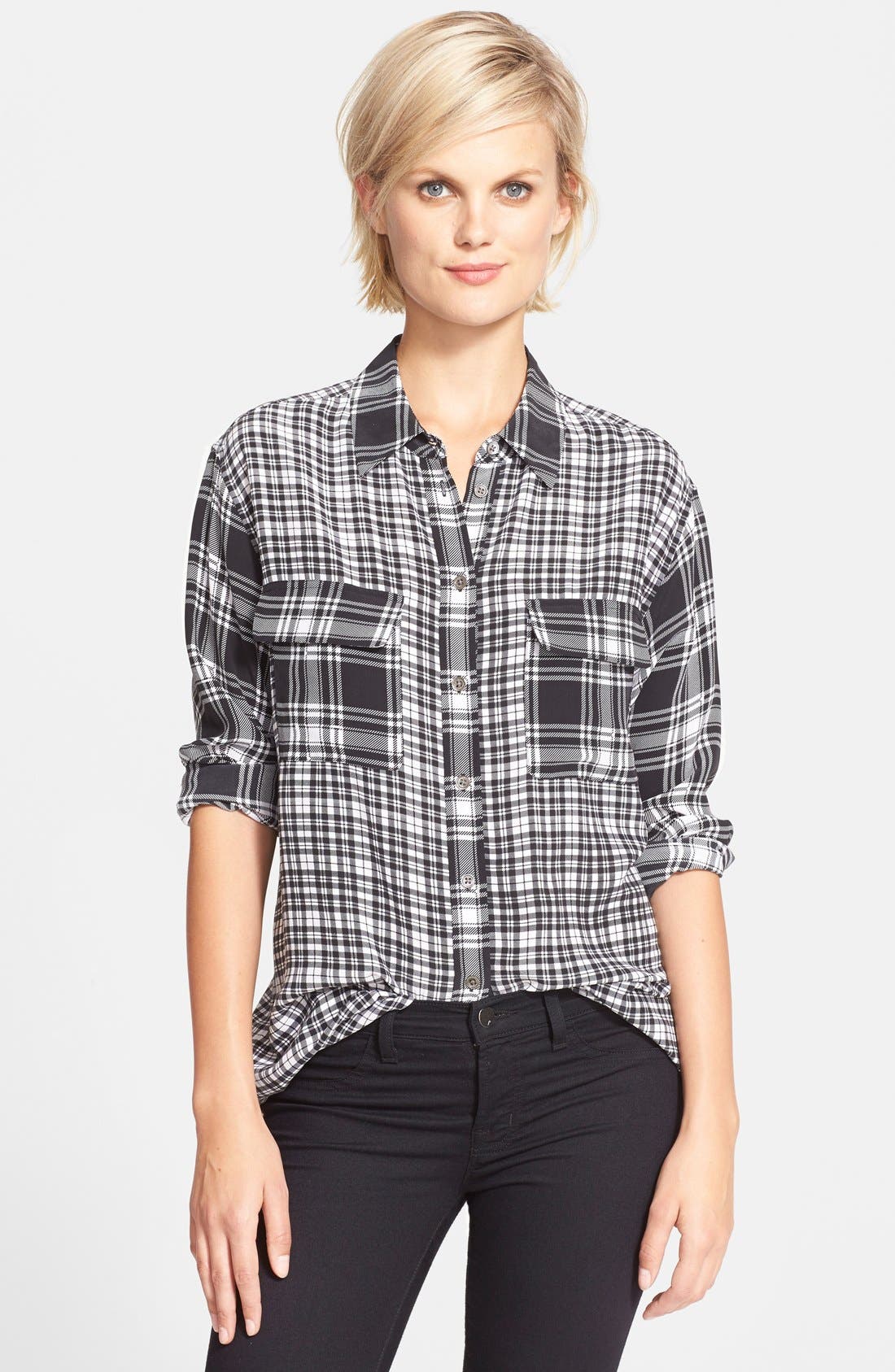 Equipment 'Signature' Plaid Print Silk Shirt Nordstrom