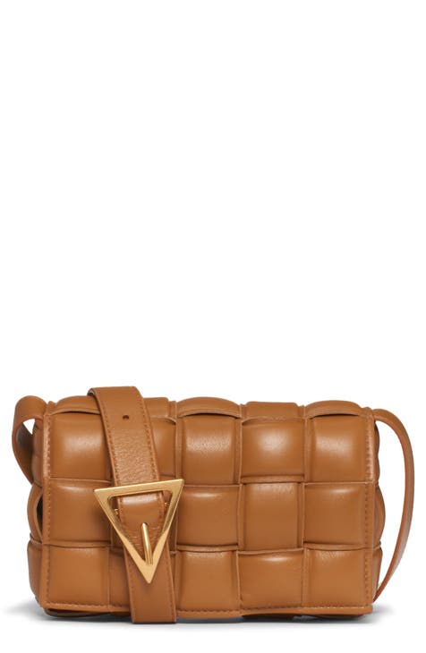 CROSSBODY LEATHER BAG Women Medium Size Camel Color Leather 