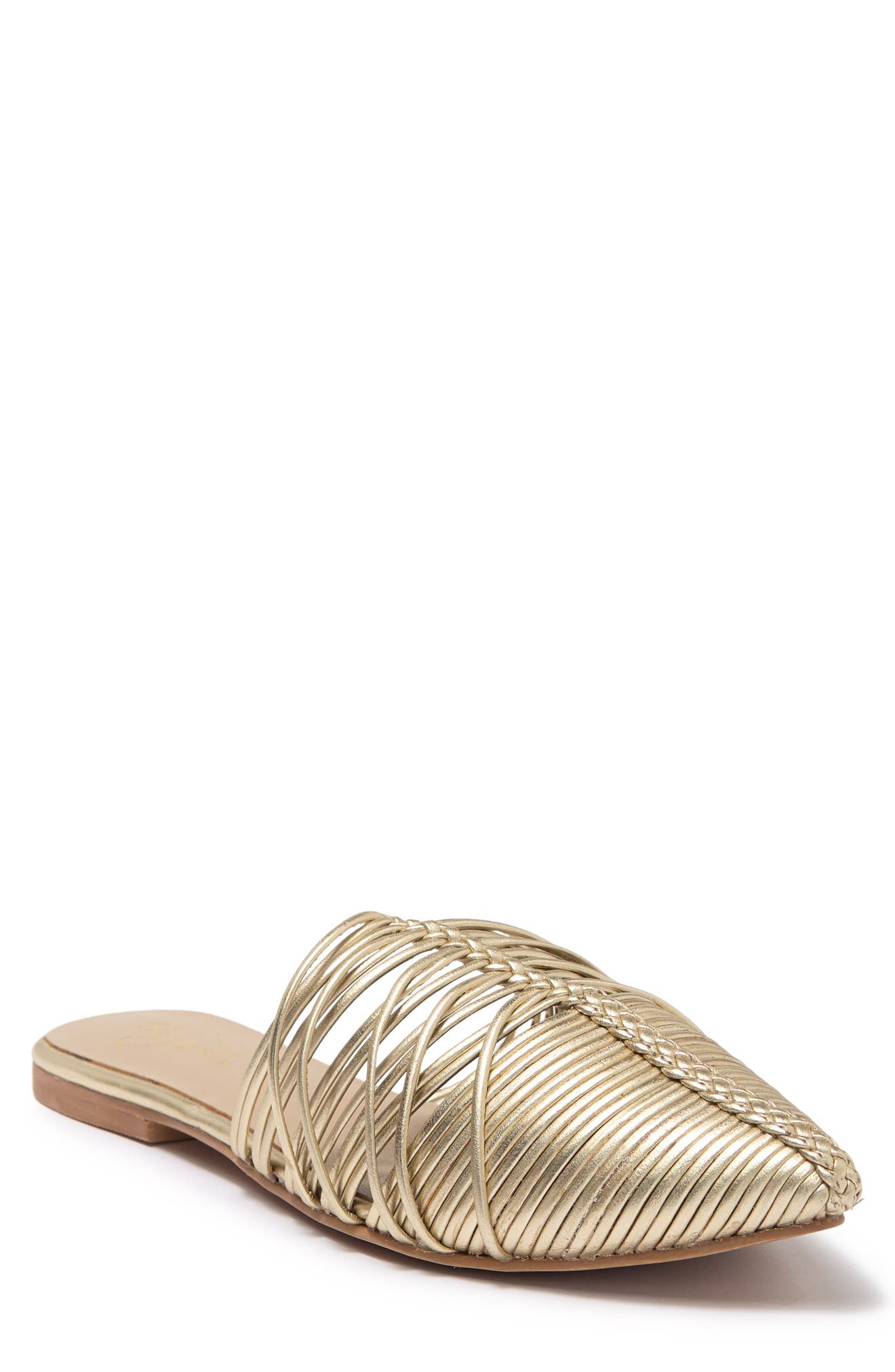 gold mules womens