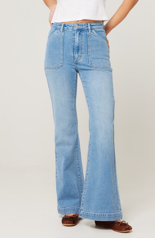 Shop Rolla's East Coast Carly Flare Jeans In Vintage Blue