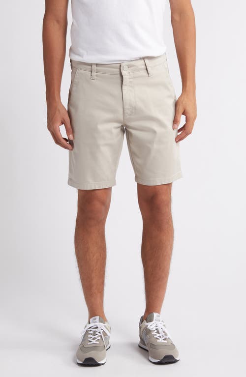 Arizona Flat Front Stretch Cotton Blend Shorts in Oyster Summer