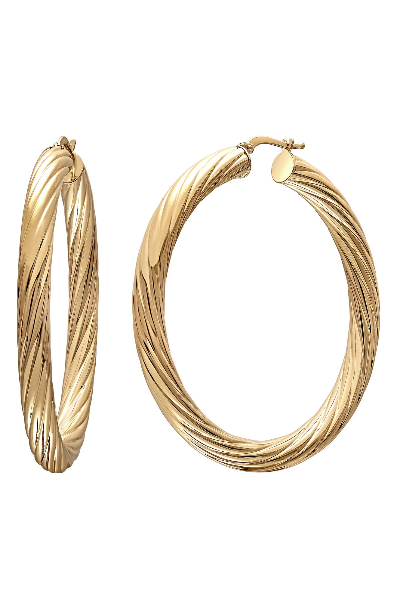 Bony Levy 14K Gold Textured Hoop Earrings Nordstrom