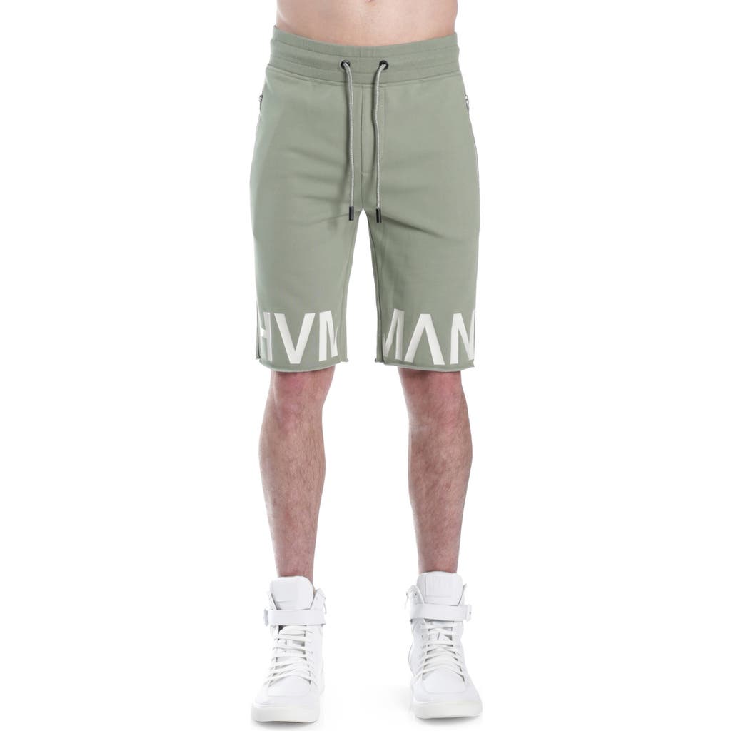 Hvman French Terry Sweatshort In Green