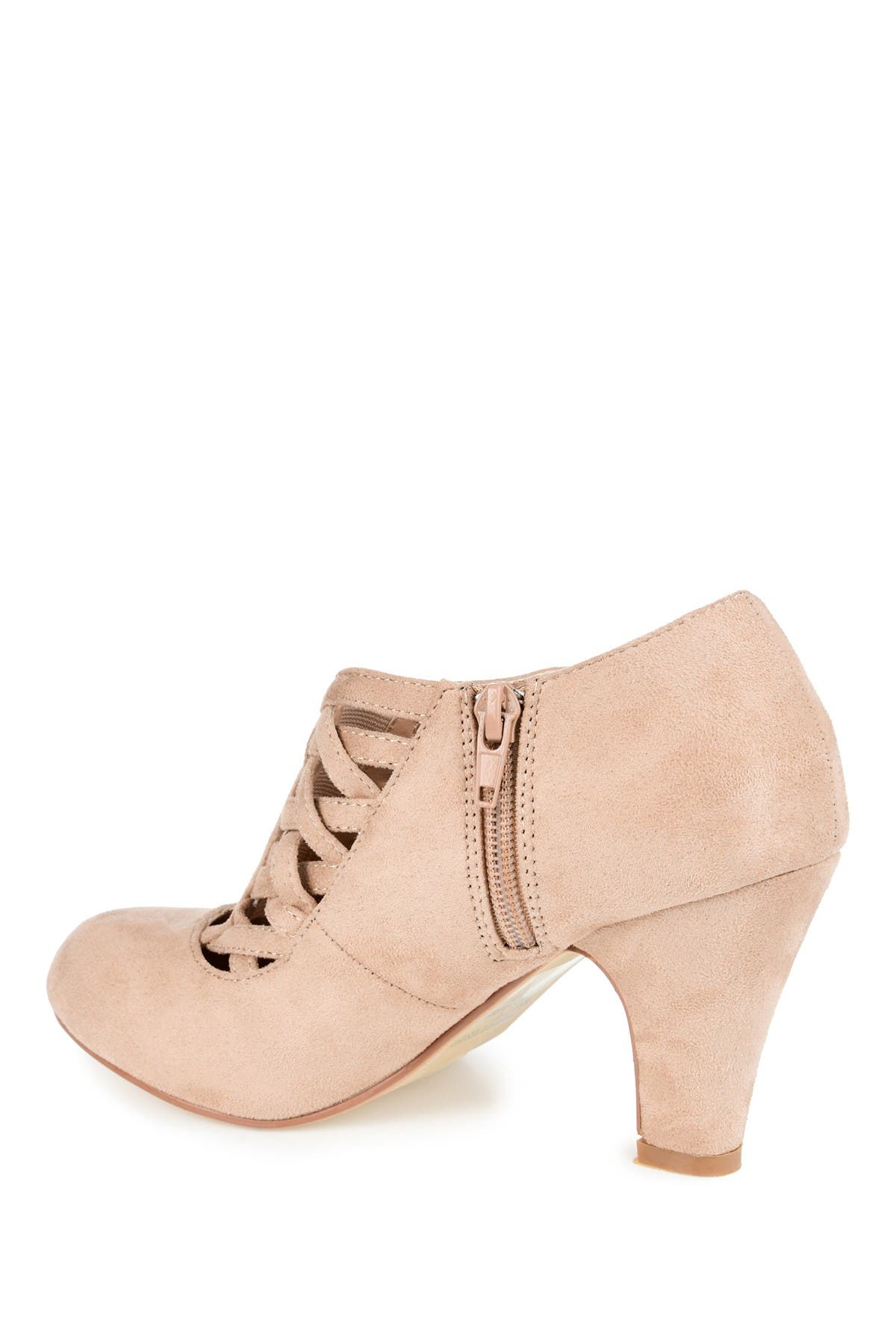 Journee Collection Piper Caged Ankle Bootie In Medium Beige