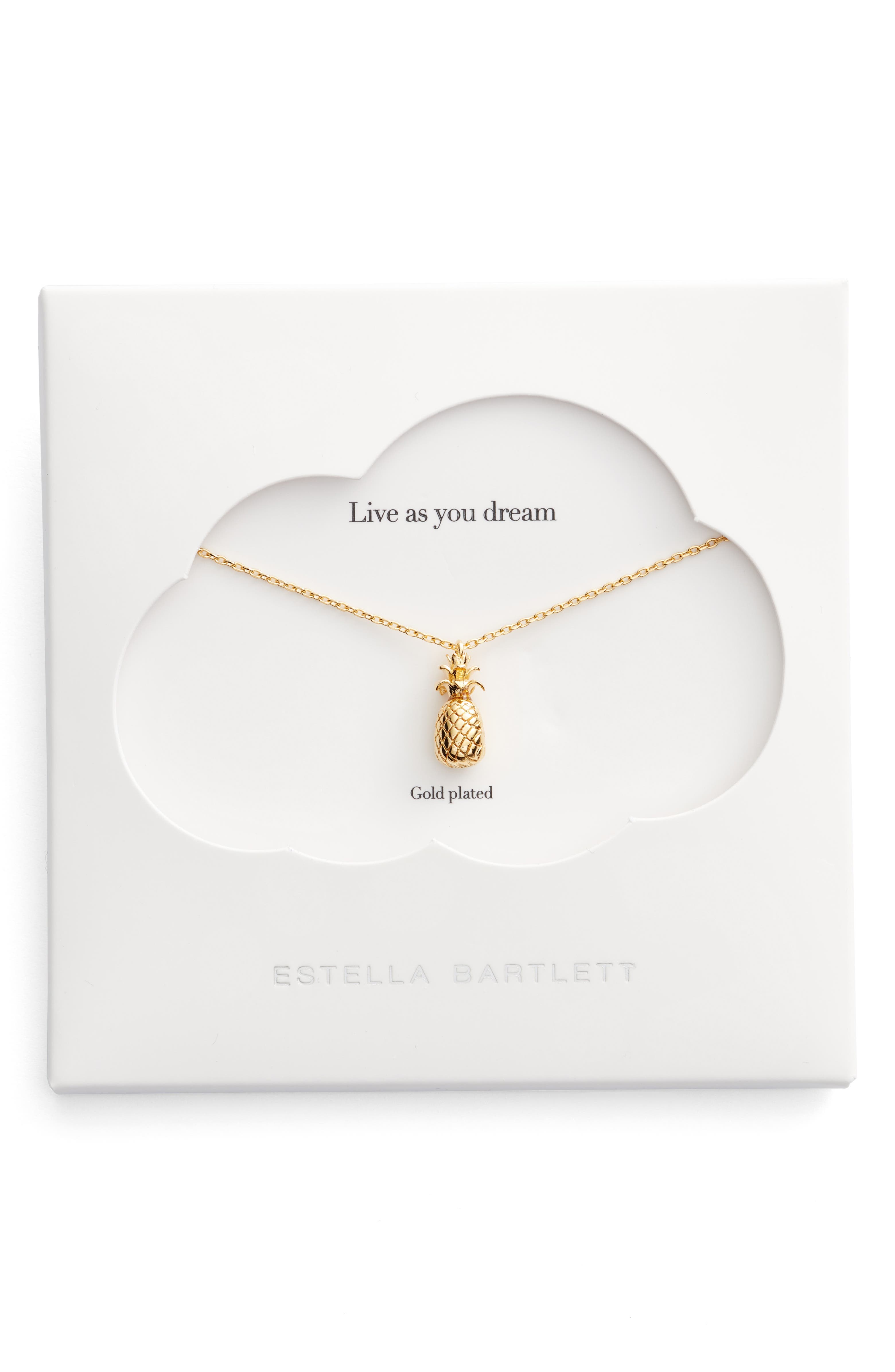 Estella Bartlett Treasure Me Pineapple Pendant Necklace | Nordstrom