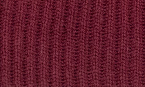 Portolano Men's Merino Wool Ribbed Beanie Hat In Merlot