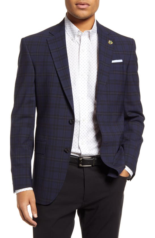 Ted Baker Jay Slim Fit Stretch Wool Sport Coat In Navy | ModeSens