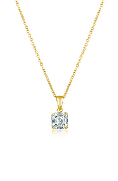 Crislu Asscher Cubic Zirconia Pendant Necklace in Gold at Nordstrom