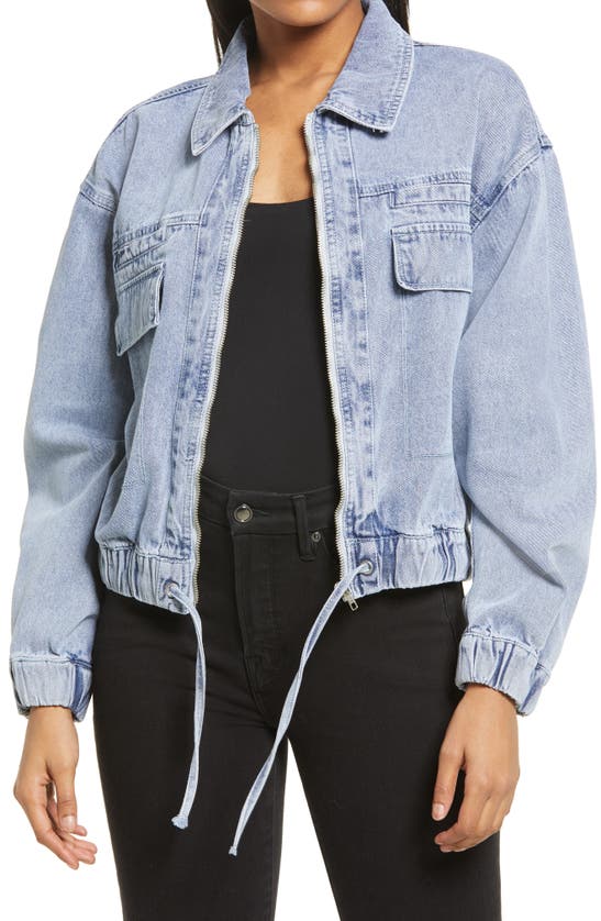 KENDALL + KYLIE DOUBLE POCKET CROP JACKET,SS21-503