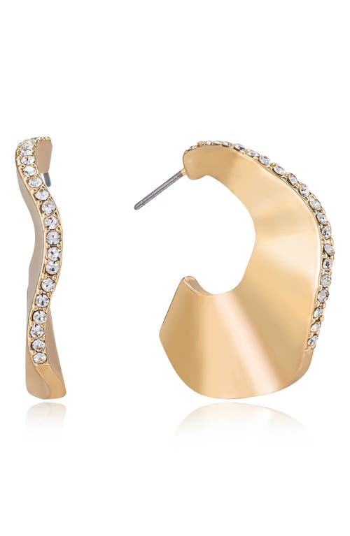 Ettika Ripple Pavé Hoop Earrings in Gold at Nordstrom