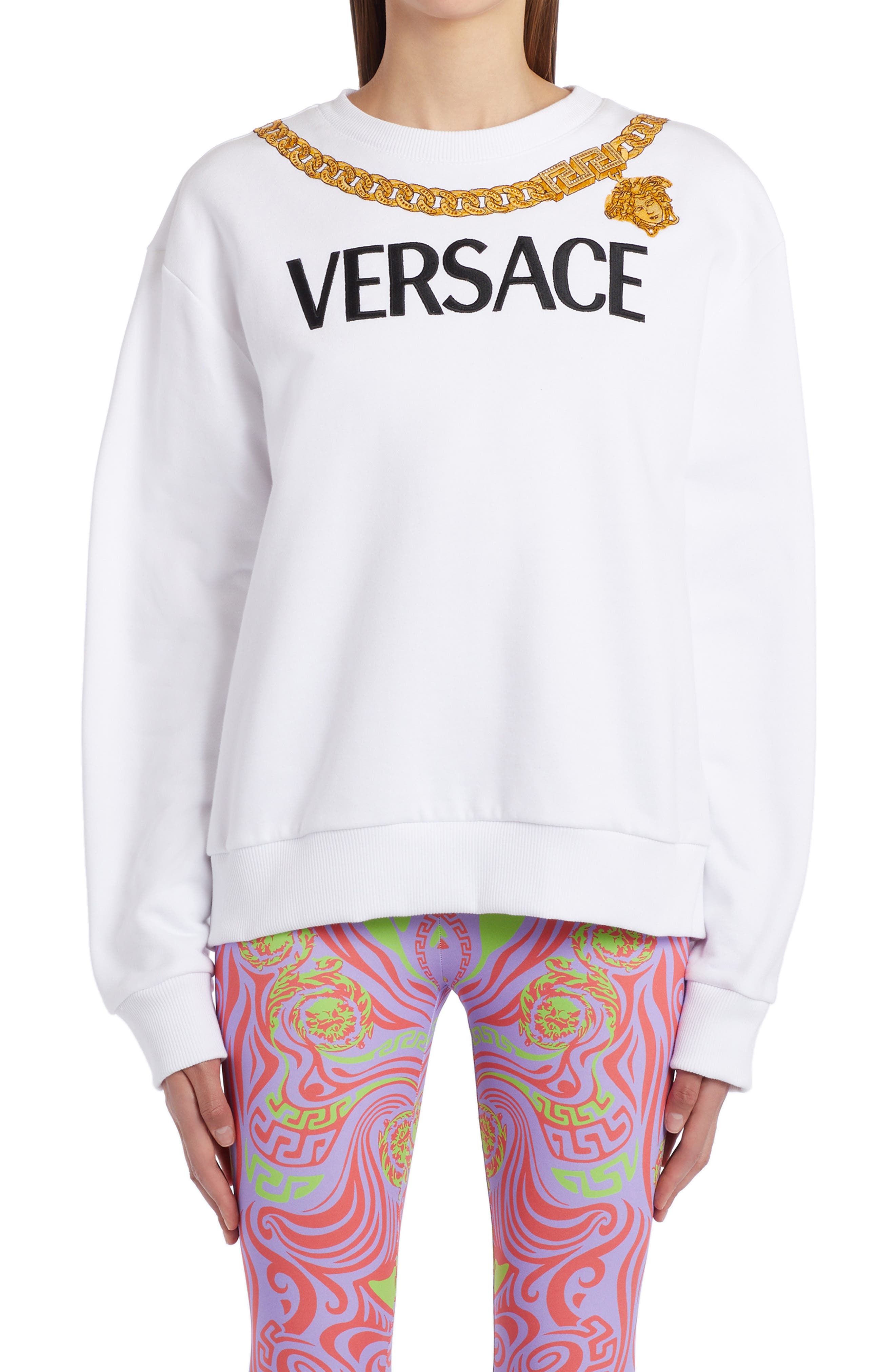 versace embroidered sweatshirt