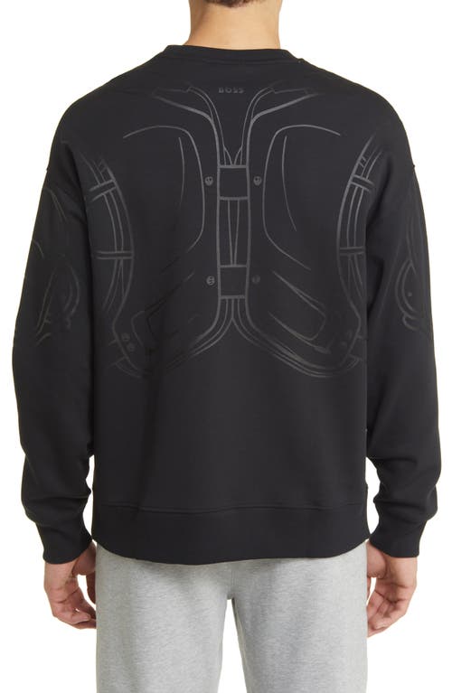 Shop Hugo Boss Boss X Nfl Blitz Crewneck Sweatshirt In Las Vegas Raiders Black