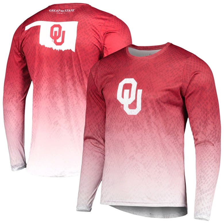 Flogrown Crimson Oklahoma Sooners Knockout State Long Sleeve T-shirt