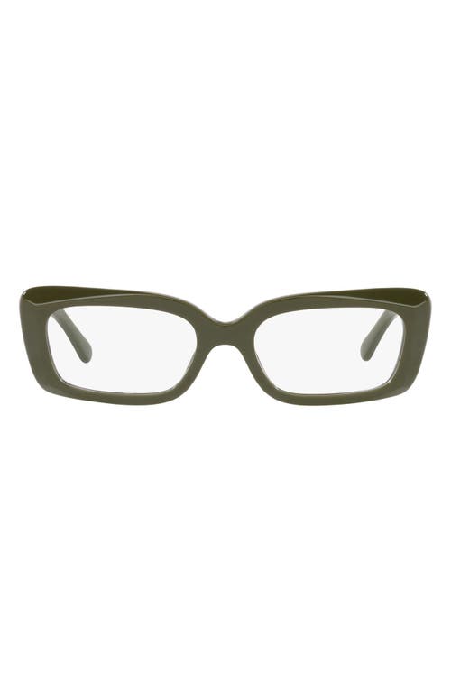 VOGUE 52mm Rectangular Optical Glasses in Green