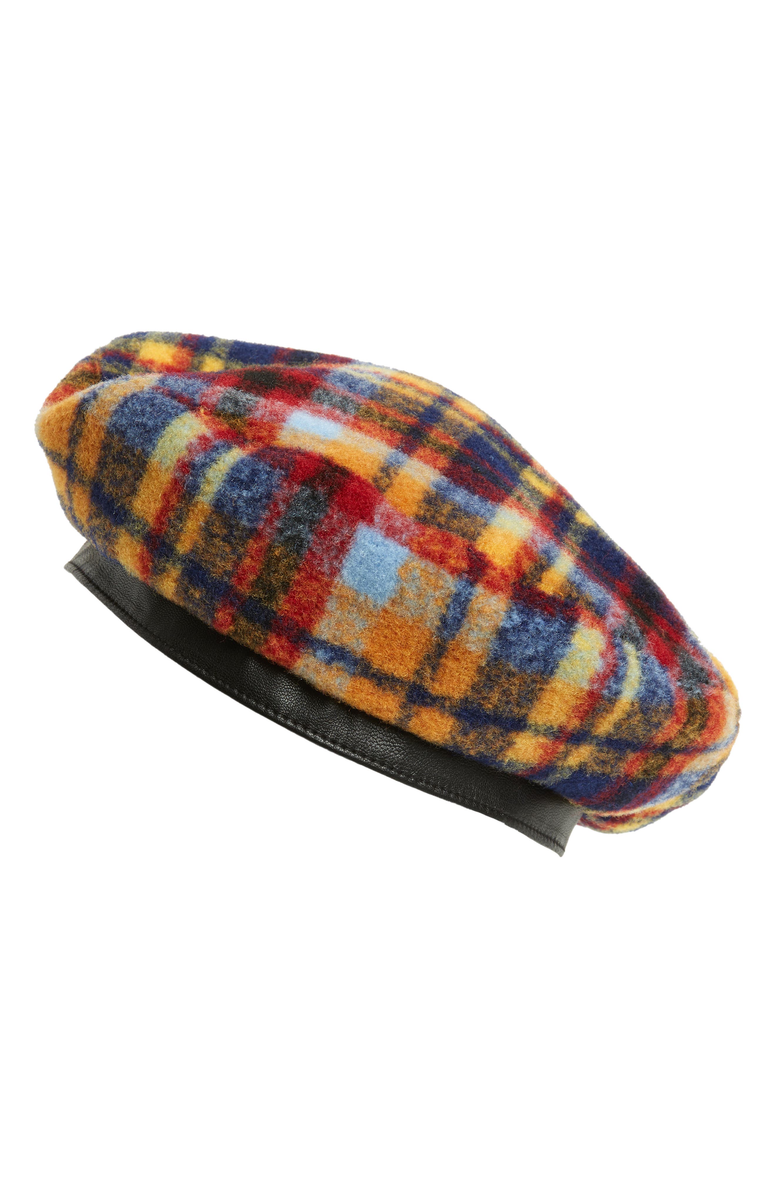 Brushed Plaid Beret Nordstrom