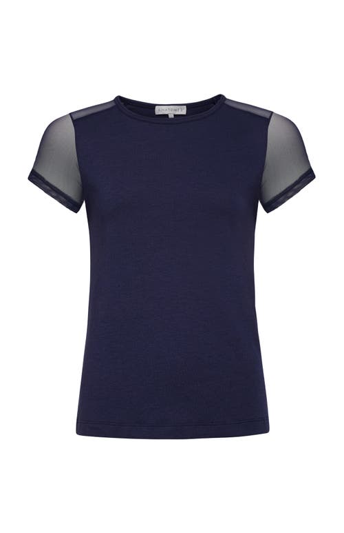 Anatomie Melissa Pima Cotton T-shirt In Navy
