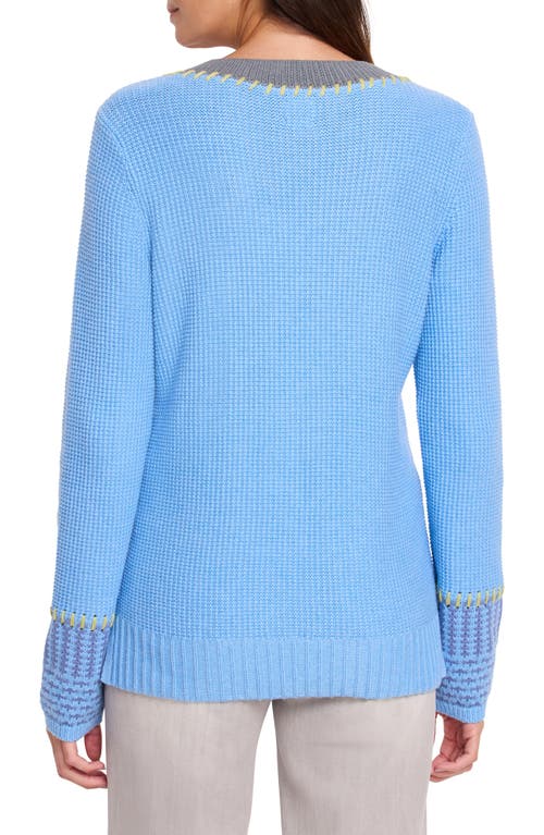 NIC + ZOE NIC+ZOE CONTRAST TRIM THERMAL SWEATER 