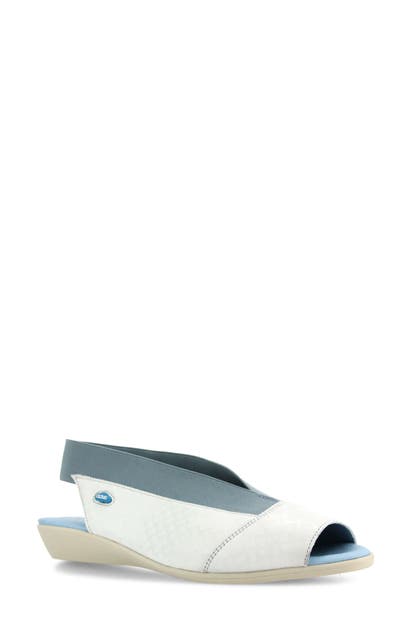 Cloud Caliber Slingback Sandal In Lia White