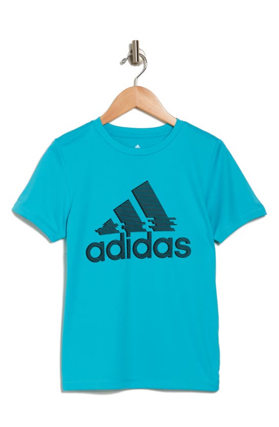 Adidas Originals Adidas Kids' Logo Graphic T-shirt In Bright Turquoise