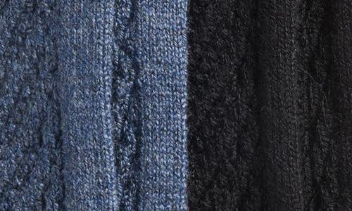 Shop Hue Assorted 2-pack Seed Stitch Boot Socks In Denim Pack