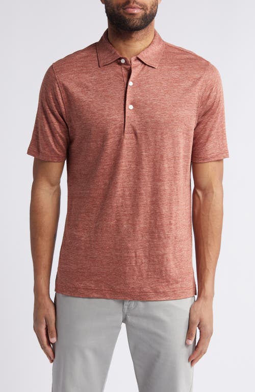 Scott Barber Linen Mélange Polo Spice at Nordstrom,