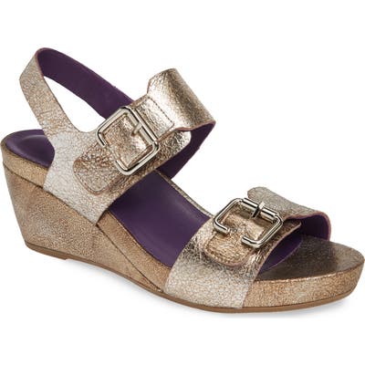 Vaneli Ilgen Wedge Slingback Sandal- Metallic