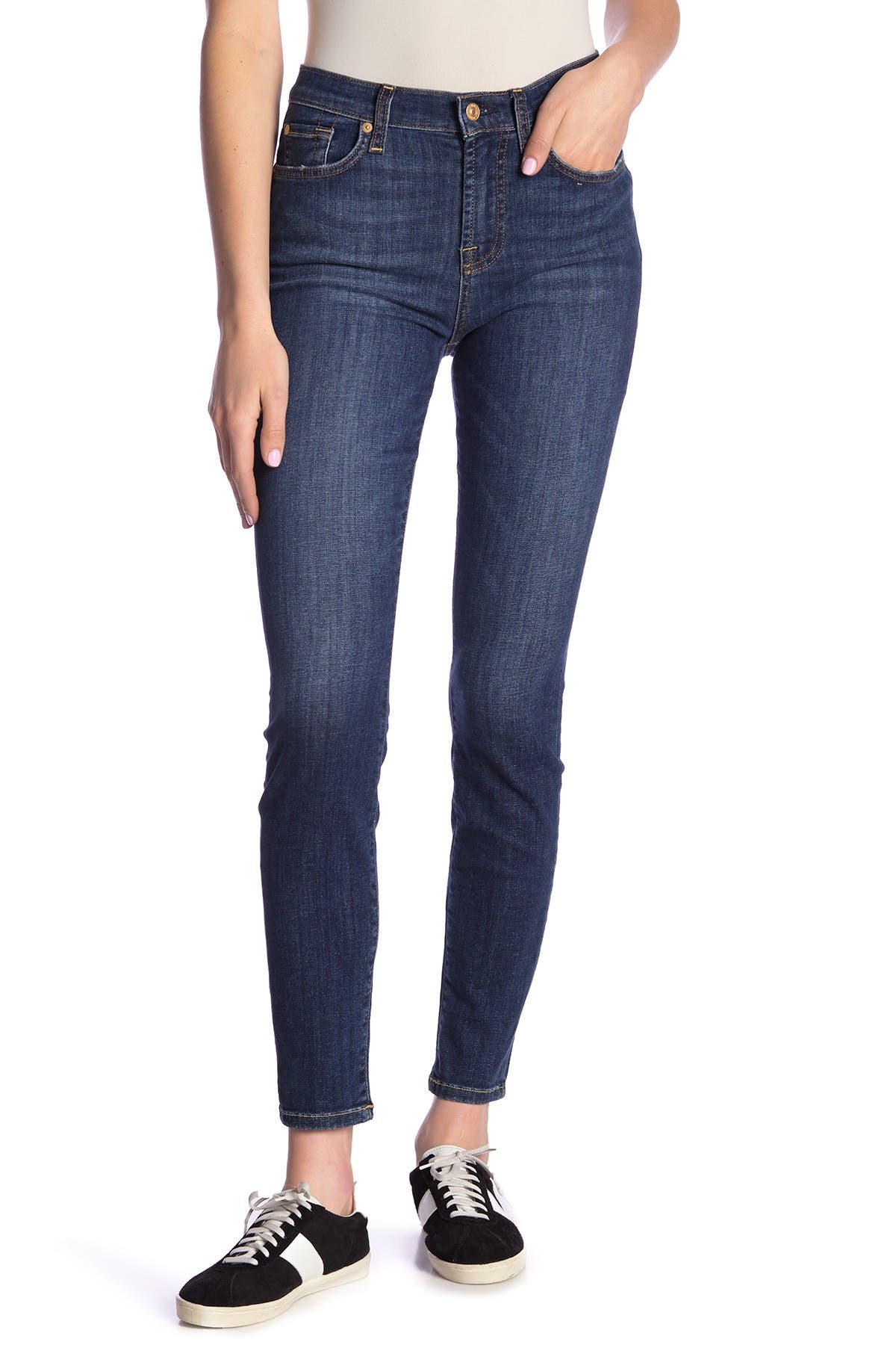 7 for all mankind gwenevere high waist ankle jeans Clearance