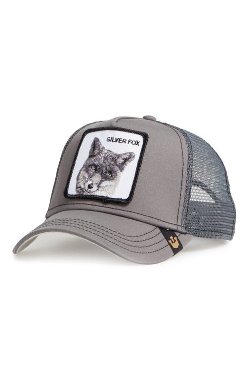 . Silver Fox Trucker Hat in Grey