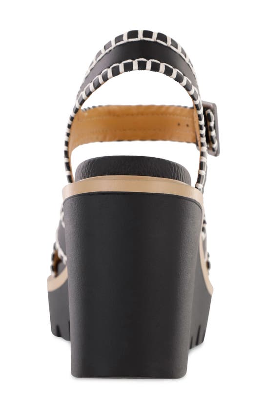 Shop Mia Cienna Wedge Sandal In Black/ Natural