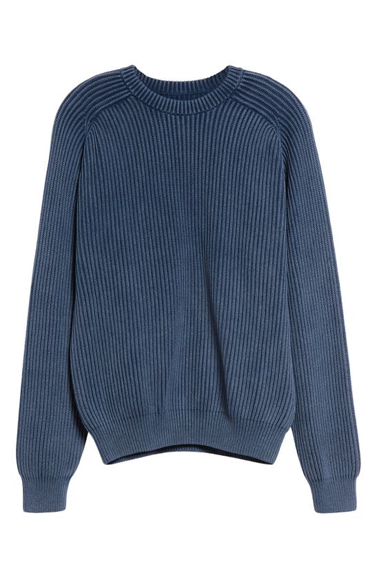 Shop Noah Summer Cotton Shaker Stitch Sweater In Navy