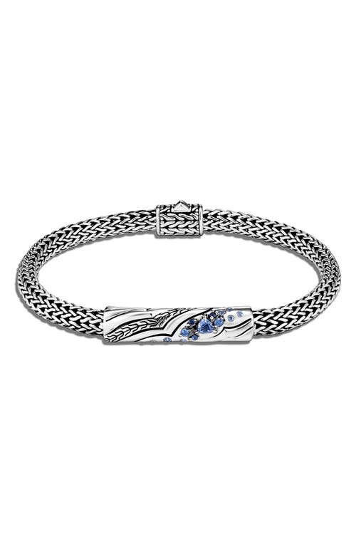 John Hardy Lahar Extra Small Chain 5mm Station Bracelet in Blue at Nordstrom, Size Large